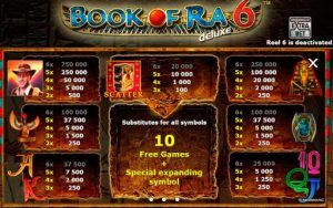 book of ra deluxe 6 paytable